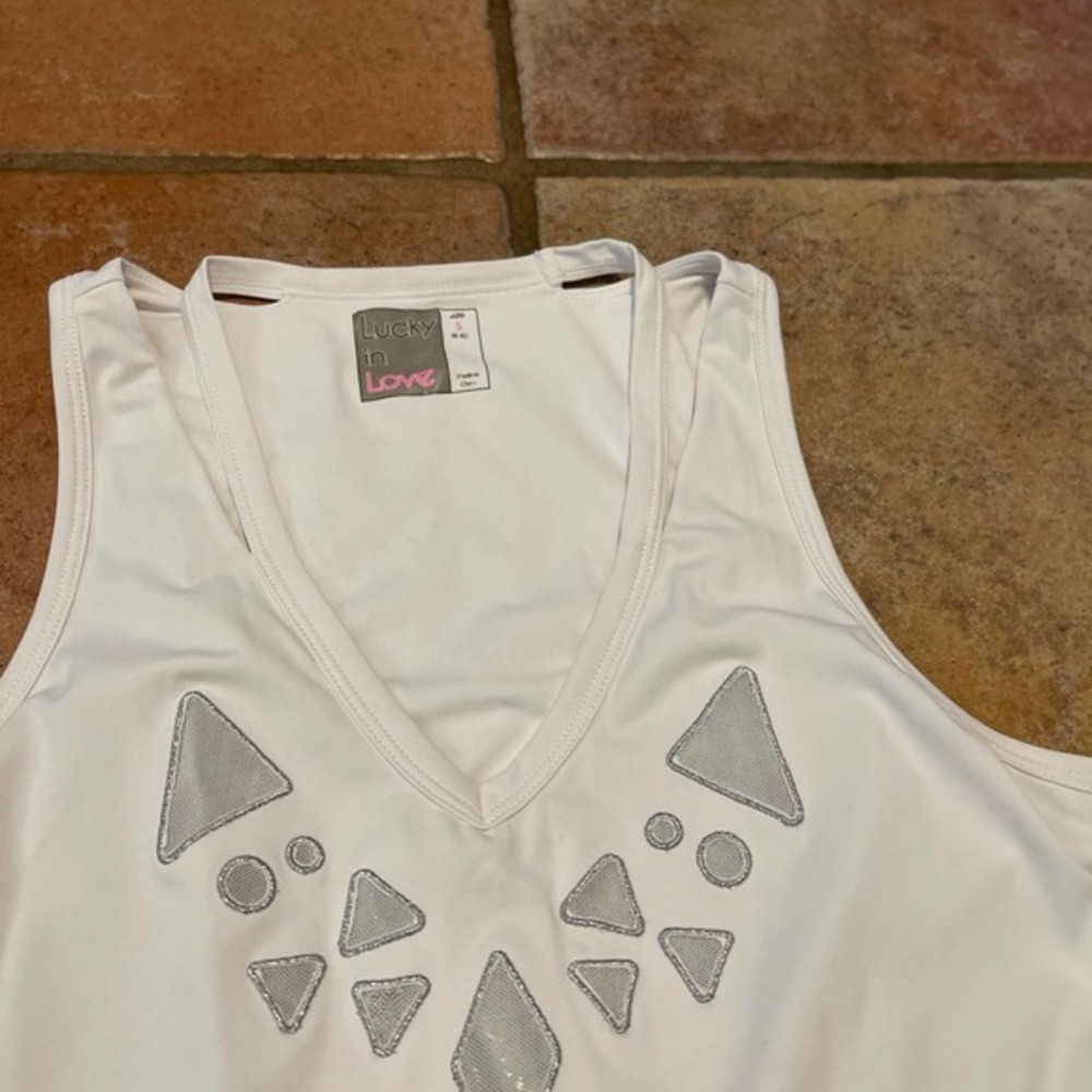 Lucky In Love Tennis Tank - Picture 2 of 6